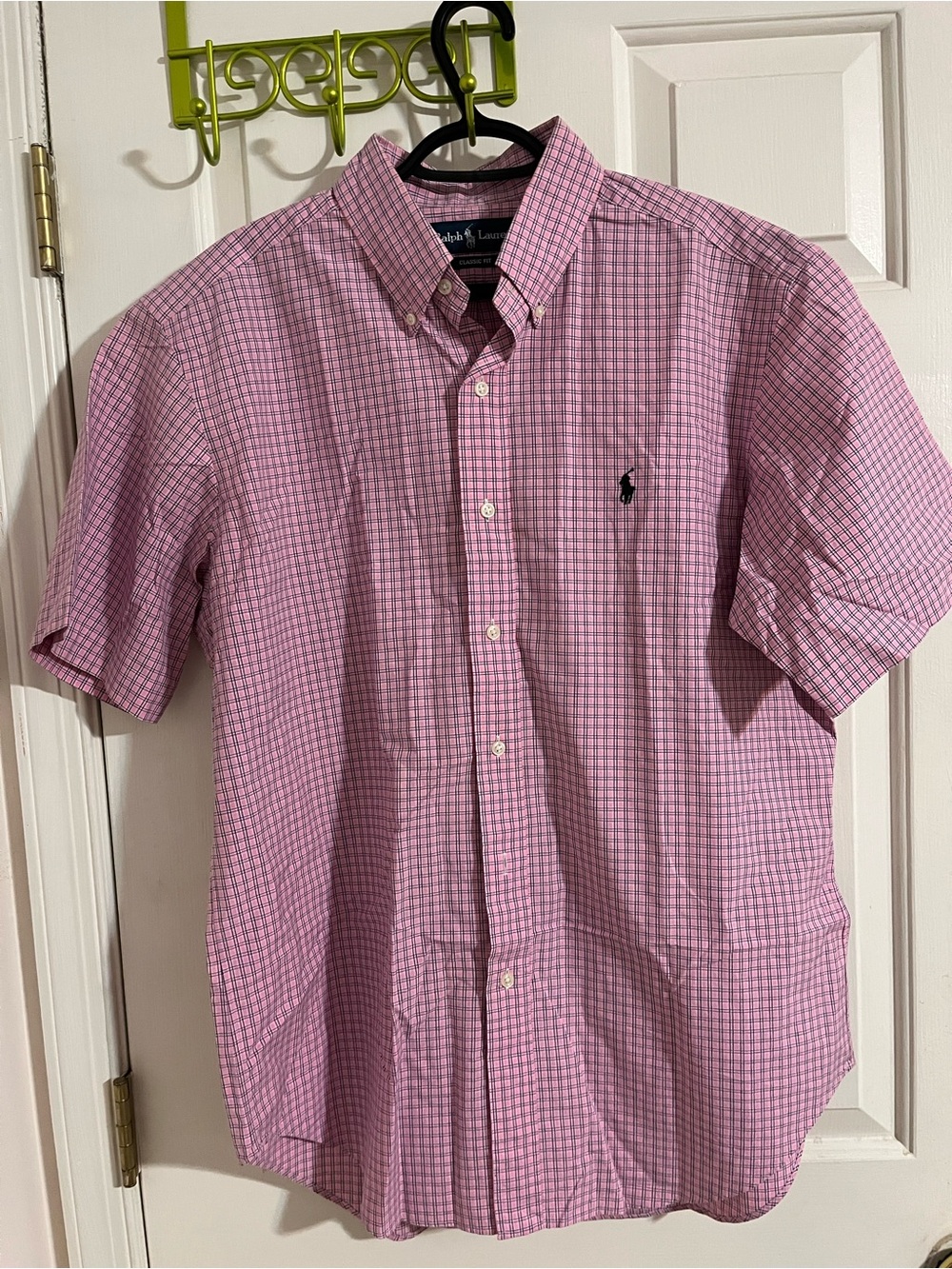 Ralph Lauren Blake Shirt Mens L Pink Striped Button Up ( See Description)